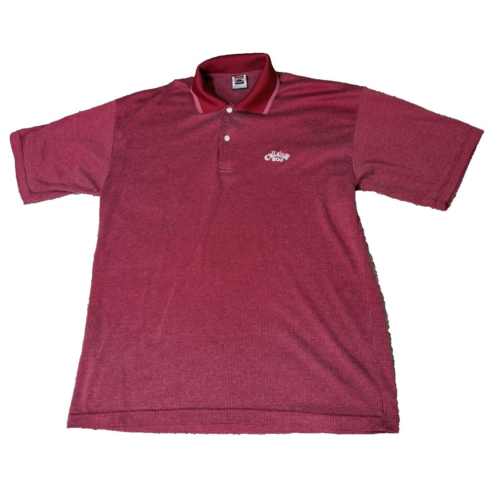 Vintage Callaway Golf California Collection Men's Polo RED LARGE